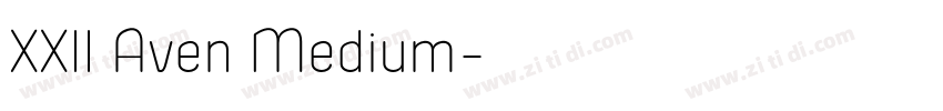 XXII Aven Medium字体转换